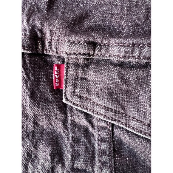 Levis XL Trucker Denim Jacket Brown/Purple Faded Wash Relaxed Fit - Picture 5 of 12